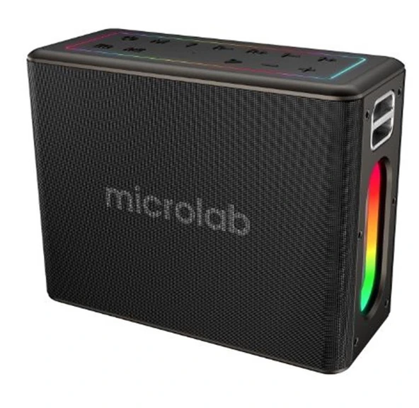 Microlab M60 Vega 15000mAh Batarya  Wireless Mikrofonlu Siyah Gri Usb + Tf Kart + Bluetooth Powerban ürün görseli 1