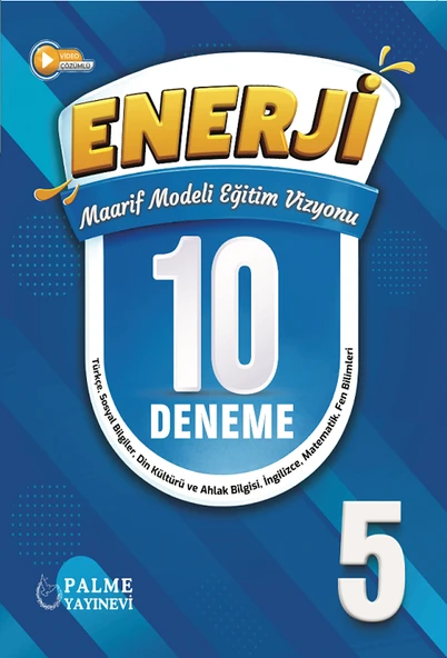 Palme 5. Sınıf Tüm Dersler Enerji Maarif Model Eğitim Vizyonu 10 Deneme Çözümlü Palme Yayınları ürün görseli 1