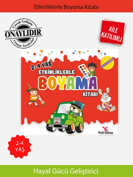 Yeti Kitap Etkinliklerle Boyama Kitabı 1 - Feyyaz Ulaş 3-5 Yaş İçin Eğitici ve Eğlenceli ürün görseli 1