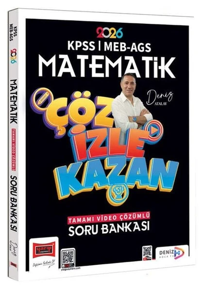 Yargı 2026 KPSS MEB-AGS Matematik Çöz-İzle-Kazan Soru Bankası Çözümlü - Deniz Atalay Yargı Yayınları ürün görseli 1