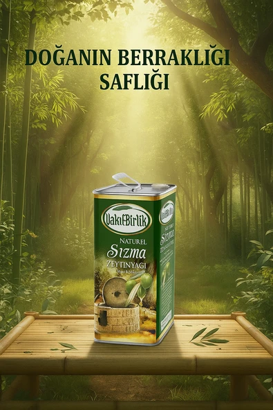 VAKIFBİRLİK Soğuk Sıkım Natürel Sızma 5L(4800Gr) Zeytinyağı ürün görseli 1