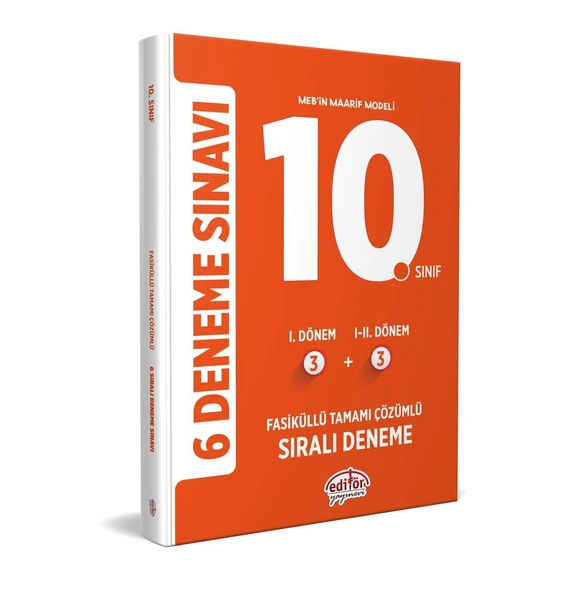 10. Sınıf 6 Fasiküllü Deneme Sınavı Editör Yayınları ürün görseli 1
