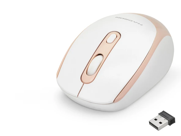 Kablosuz Mouse 800/1600 Dpi - Beyaz Pembe HDX3406R ürün görseli 1