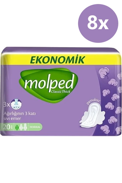 Molped Ekonomik Classic Thick 20li Normal 8 Adet ürün görseli 1