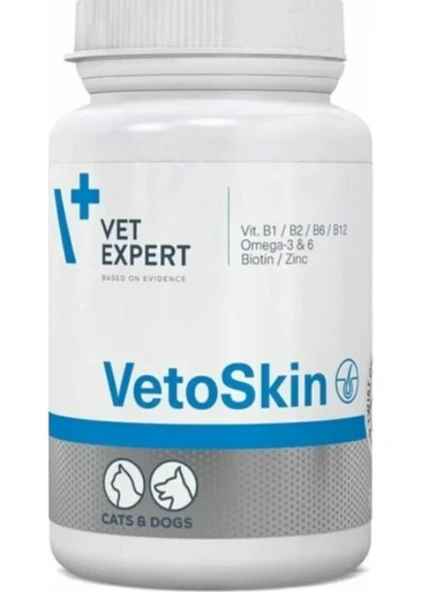 Vet Expert VetoSkin Kedi ve Köpek Tüy Dökülme Vitamini 90 Kapsül ürün görseli 1