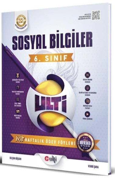 6. Sınıf Sosyal Bilgiler Haftalık Ödev Föyleri Ulti Yayınları ürün görseli 1