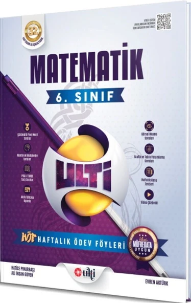 6. Sınıf Matematik Haftalık Ödev Föyleri Ulti Yayınları ürün görseli 1