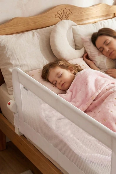 Wellgro Littles 83*48 cm Beyaz Yatak Bariyeri, Çocuk Yatak Korkuluğu ürün görseli 1