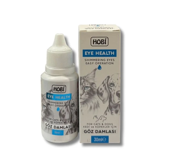 Hobi Eye Health Göz Damlası 30ml - Kedi ve Köpekler İçin Güvenli Göz Bakımı ürün görseli 1