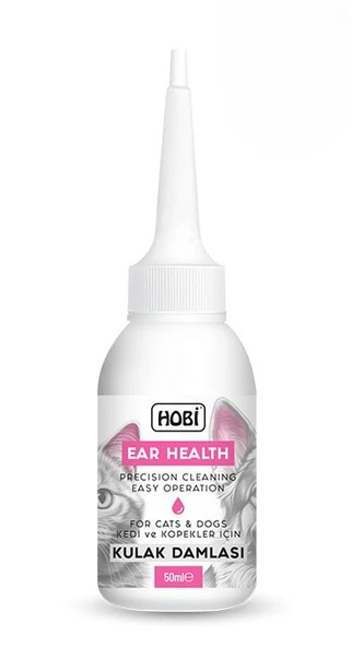 Hobi Ear Health Kulak Damlası 50ml - Kedi ve Köpekler İçin Güvenli Kulak Bakımı ürün görseli 1