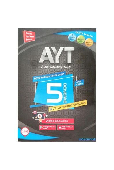 Ayt 5 Deneme Video Çözümlü Testfen ürün görseli 1