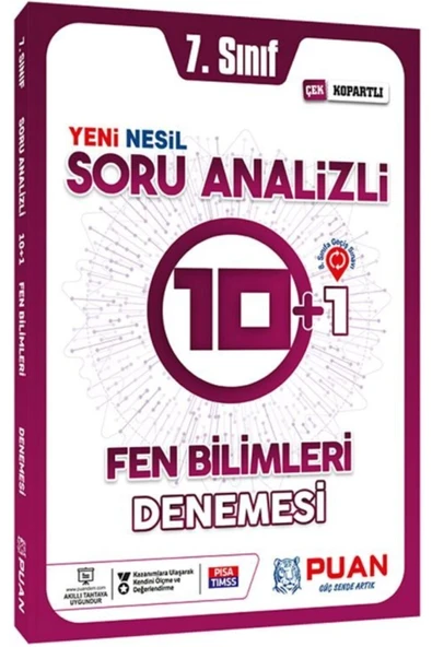 Puan 7.Sınıf Fen Bilimleri 10+1 Denemesi ürün görseli 1