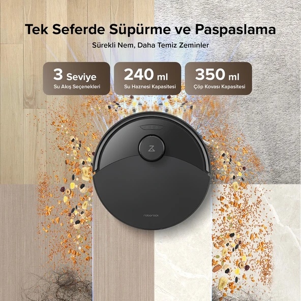 Roborock Q8 Max Pro Plus Çöp İstasyonlu Akıllı Robot Süpürge - Resim 4