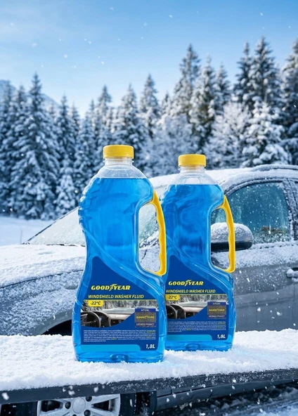 GOODYEAR -22 KIŞ ANTİFİRİZLİ 2'Lİ SET CAM SUYU 1,8 LİTRE (2 x 1.8 Litre) ürün görseli 1