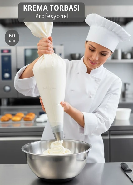 Profesyonel 60 cm Krema Torbası Bez – Dev Boy Pasta ve Hamur Dağıtımı İçin ürün görseli 1