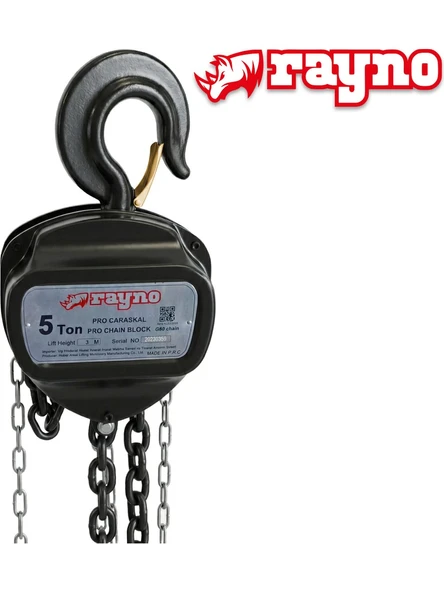 Rayno Profesyonel HSC Üçgen Tip Caraskal 3 Ton x 5 mt - RYN11055 ürün görseli 1