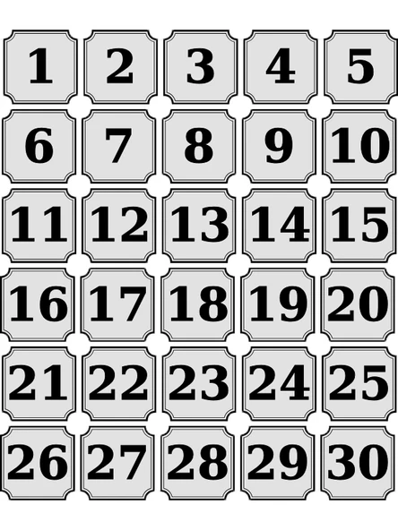 Kişiye Özel Kapı Numarası - Daire Numarası - 30 Adet - Resim 2
