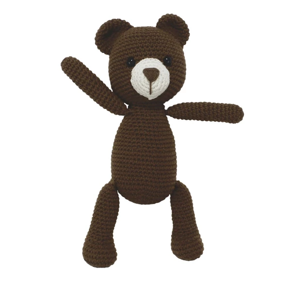 Amigurumi Sevimli Acı Kahve Renk Ayıcık Organik Oyuncak ürün görseli 1