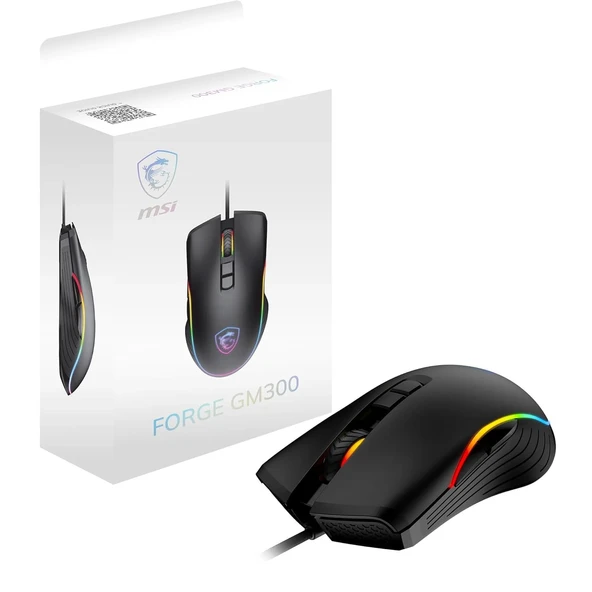 MSI FORGE GM300 Siyah Kablolu Gaming (Oyuncu) Mouse ürün görseli 1