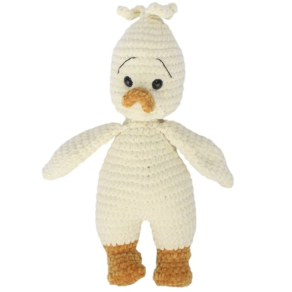 Kadife Amigurumi Organik Ördek Uyku Arkadaşı Oyuncak ürün görseli 1