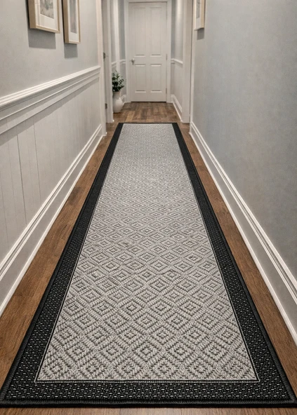 Mess Modern Dekoratif Yumuşak Dokulu Sisal Halı 3946 Antrasit Siyah ürün görseli 1