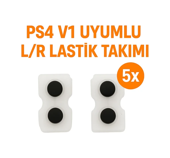 5 TAKIM 10 ADET PS4 V1 KOLLAR İLE UYUMLU L/R LASTİK TAKIMI ürün görseli 1