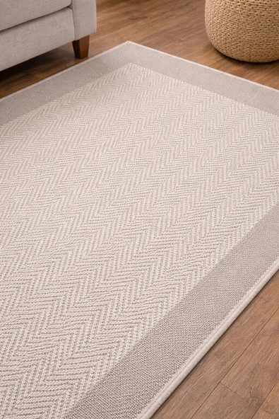 Mess Modern Dekoratif Yumuşak Dokulu Sisal Halı 3933 Krem Vizon ürün görseli 1