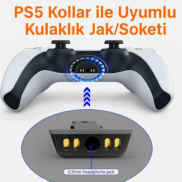 PS5 KOLLAR İLE UYUMLU 3,5MM KULAKLIK JAKI SOKETİ ürün görseli 1