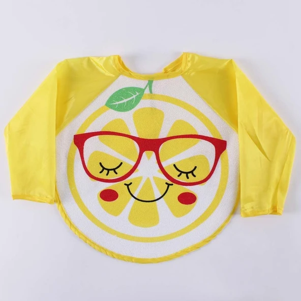 Unisex Sarı Limon Desenli Uzun Kollu Önlük ürün görseli 1