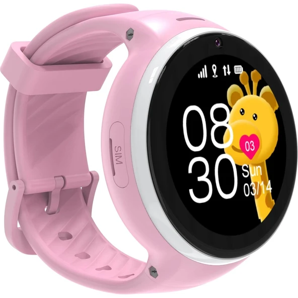 TEM BILICRA ROUND KIDS SMART WATCH PINK - Resim 3
