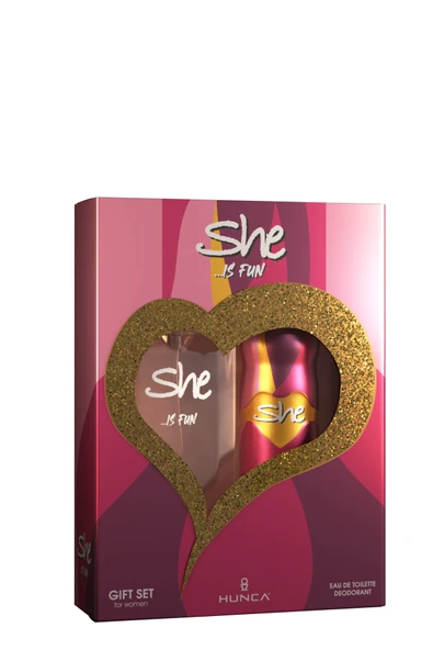 She Fun Kadın Parfüm Seti 50 ml EDT + 150 ml Deodorant ürün görseli 1