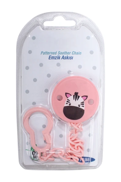 Pembe Zebralı Emzik Askısı ürün görseli 1
