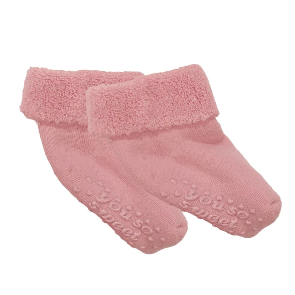 Unisex Pembe Kıvrık Sweet Kaydırmaz Taban Havlu Çorap ürün görseli 1
