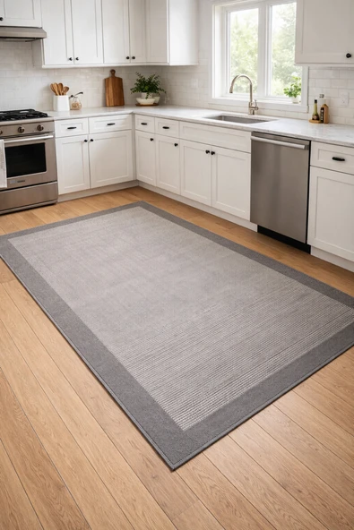 Mess Modern Dekoratif Yumuşak Dokulu Sisal Halı 3933 Gri Antrasit ürün görseli 1