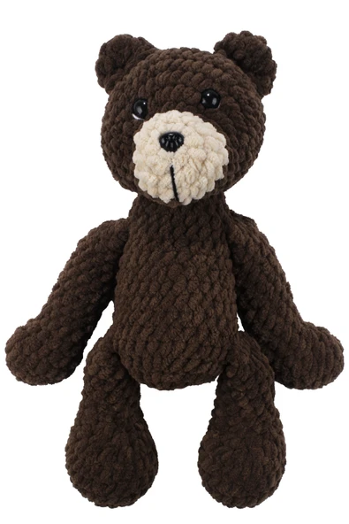 Amigurumi Kahve Renk Kadife Ayıcık Oyuncak ürün görseli 1