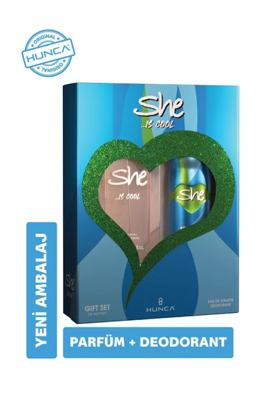 She Cool Kadın Parfüm Seti (50 ML EDT & 150 ML DEODORANT) ürün görseli 1