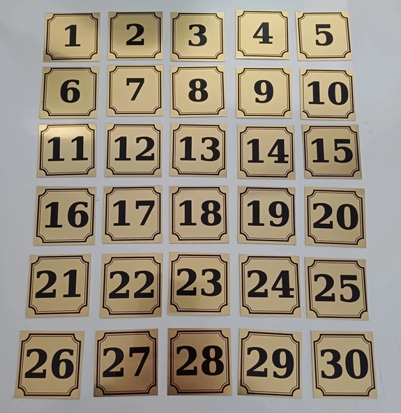 Kişiye Özel Kapı Numarası - Daire Numarası - 30 Adet - Resim 3