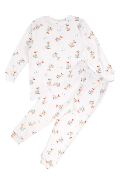 Unisex Ekru Ördek Baskılı Pijama Takımı ürün görseli 1