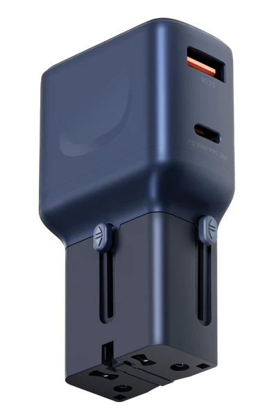Energea TravelGo 35W 1 Adet Type-C 35W ve 1 Adet 18W USB Çıkışlı PD Hızlı Şarj Aleti - Mavi ürün görseli 1