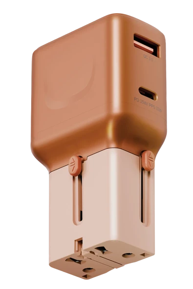 Energea TravelGo 35W 1 Adet Type-C 35W ve 1 Adet 18W USB Çıkışlı PD Hızlı Şarj Aleti - Turuncu ürün görseli 1