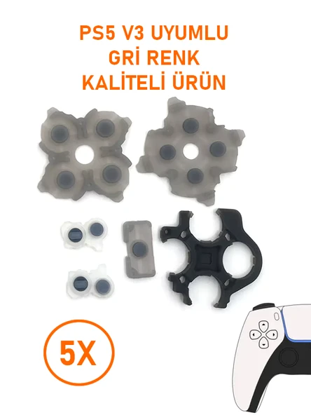 5 Takım Ps5 V3 Bdm 030 Kol Uyumlu İç Lastik Takımı Gri Renk ürün görseli 1