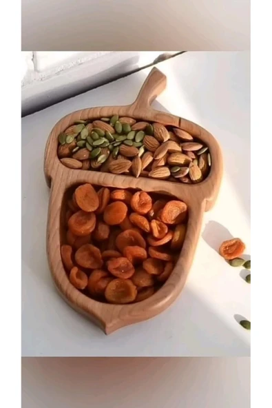 Gizemli Home Fıstık Model Ahşap Çerezlik ürün görseli 1