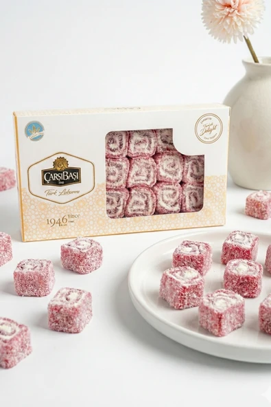 Glutensiz Çilekli Sarma Lokum 500 Gram ürün görseli 1