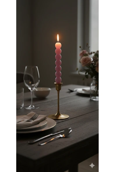 Gizemli Home Pembe Top Şamdan Mumu ürün görseli 1