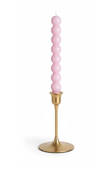 Gizemli Home Pembe Top Şamdan Mumu - Resim 2