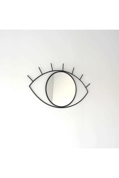 DEKOMODERN Cyclops Siyah Dekoratif Ayna - Resim 3