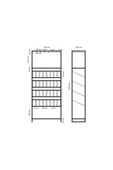 DEKOMODERN Blanco Şarap Rafı - Resim 5
