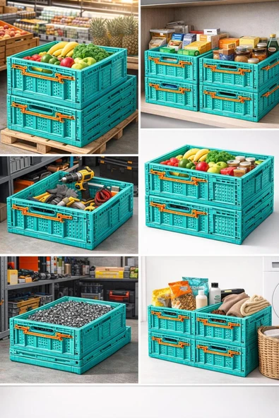 Aslan Ticaret KATLANIR KASA PLASTİK 40*60*22 CM CAMP ürün görseli 1