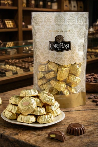 Gold Çiçek Baton Antep Fıstıklı Çikolata 1KG ürün görseli 1