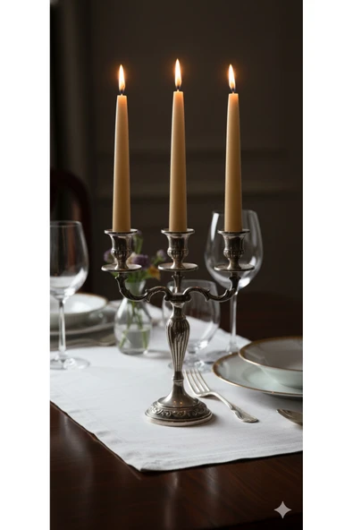 Gizemli Home Hardal Şamdan Mum 4 Lü Set ürün görseli 1